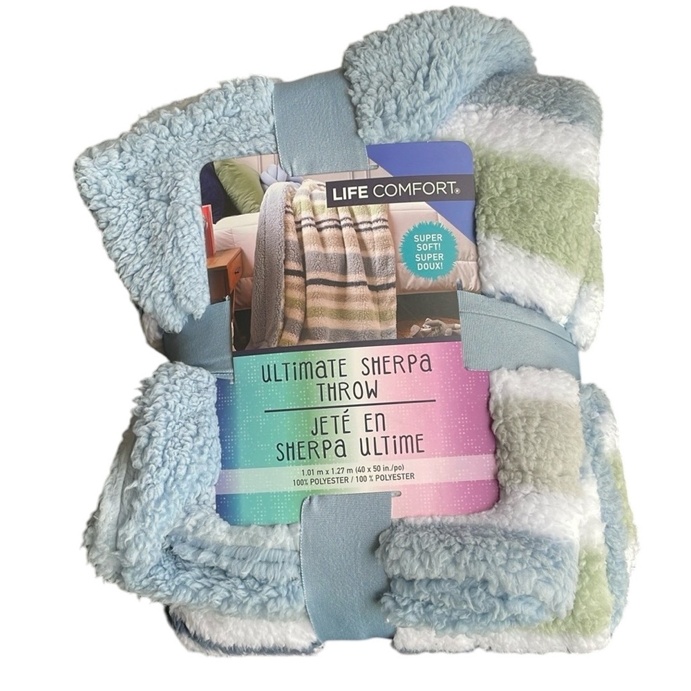 Life Comfort - Super Soft Sherpa Throw Blanket